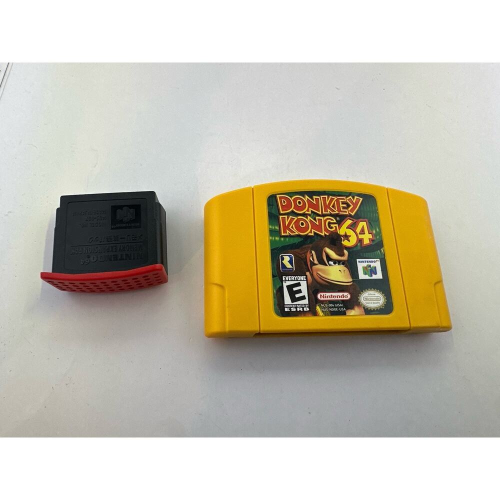 Donkey Kong 64 Nintendo 1999 N64 Game & Expansion Pack Rare Retro Gaming Vintage